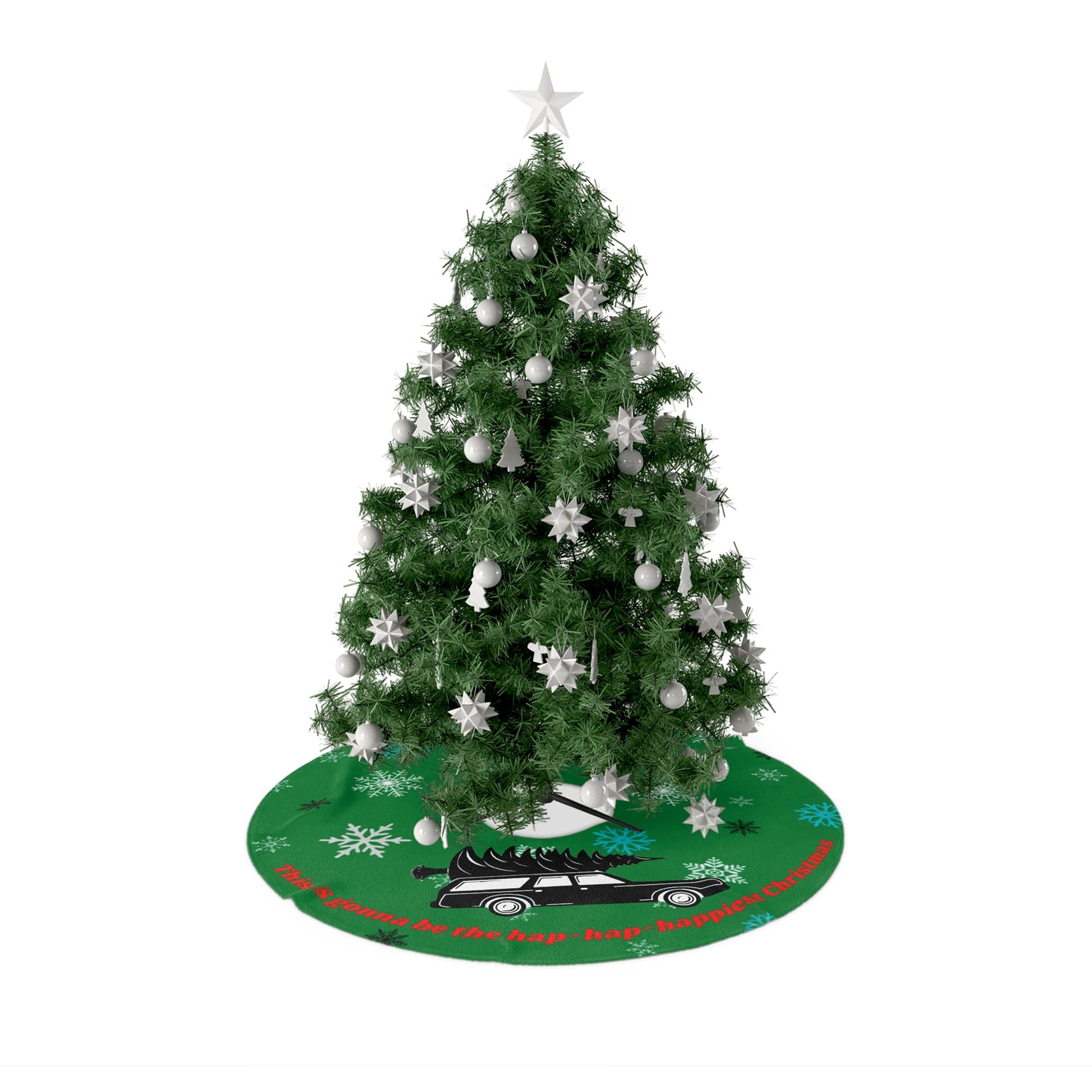 Hap-hap--happiest Christmas Round Tree Skirt