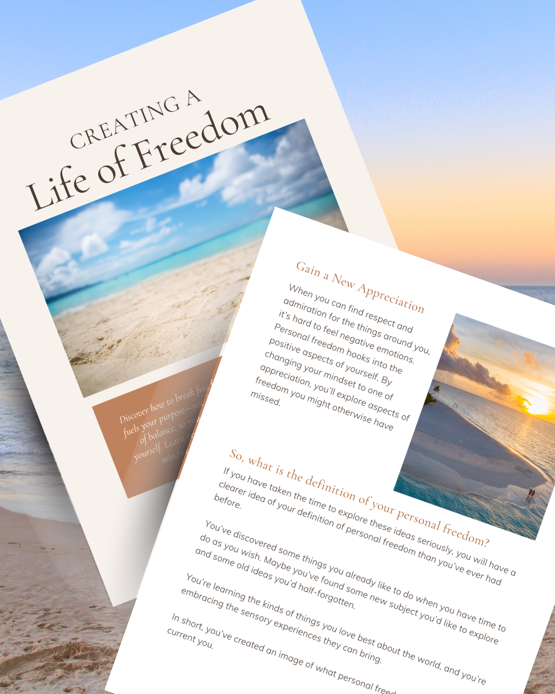 Create a Life of Freedom E- Book and Workbook