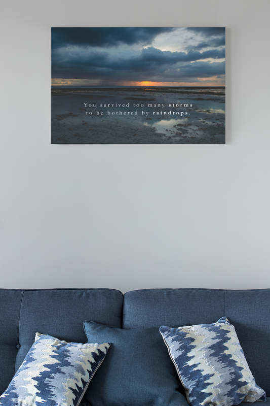 You Survived the STORMS Motivational Canvas