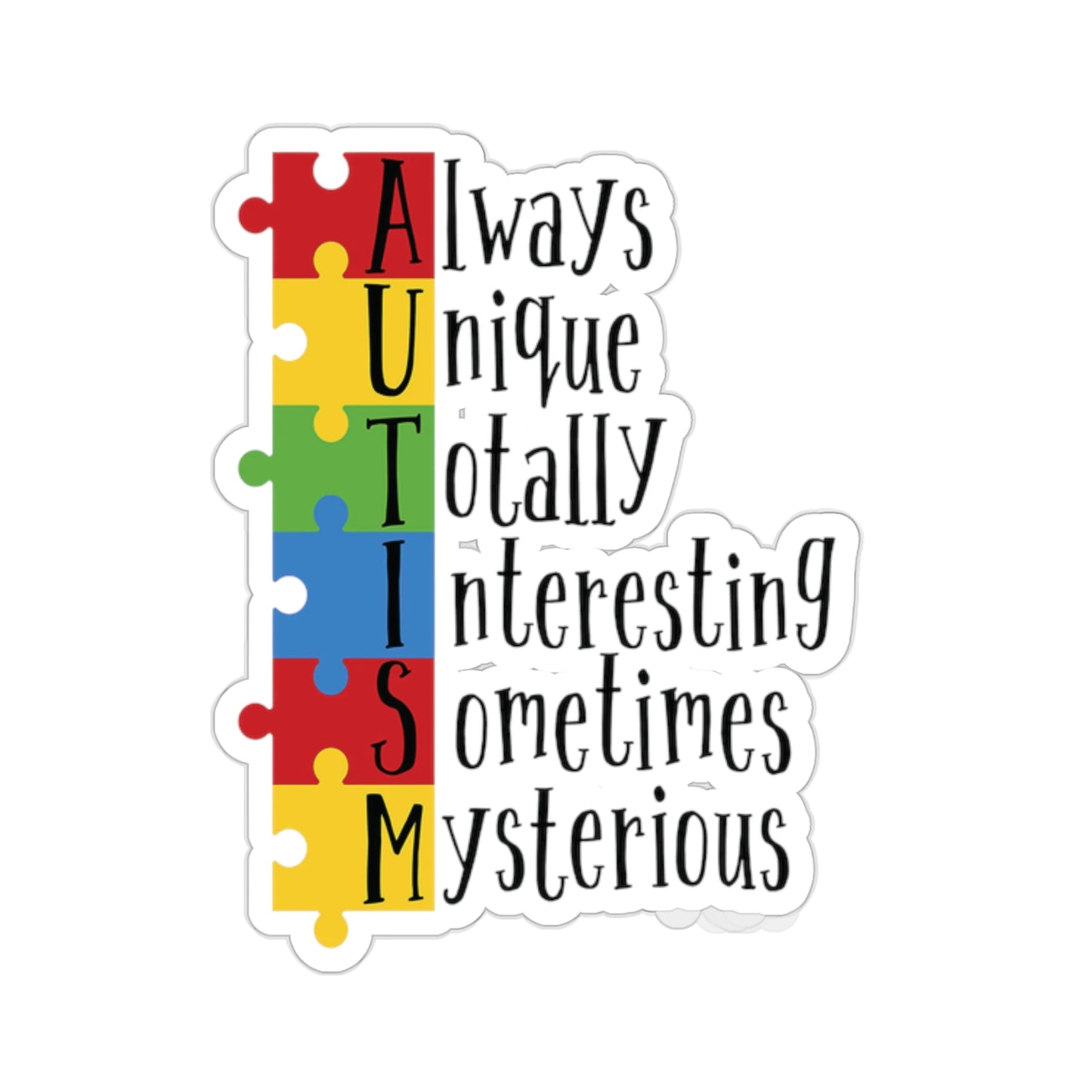 Autism is Unique Kiss-Cut Stickers