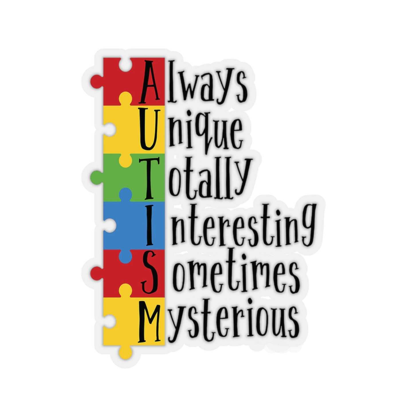 Autism is Unique Kiss-Cut Stickers