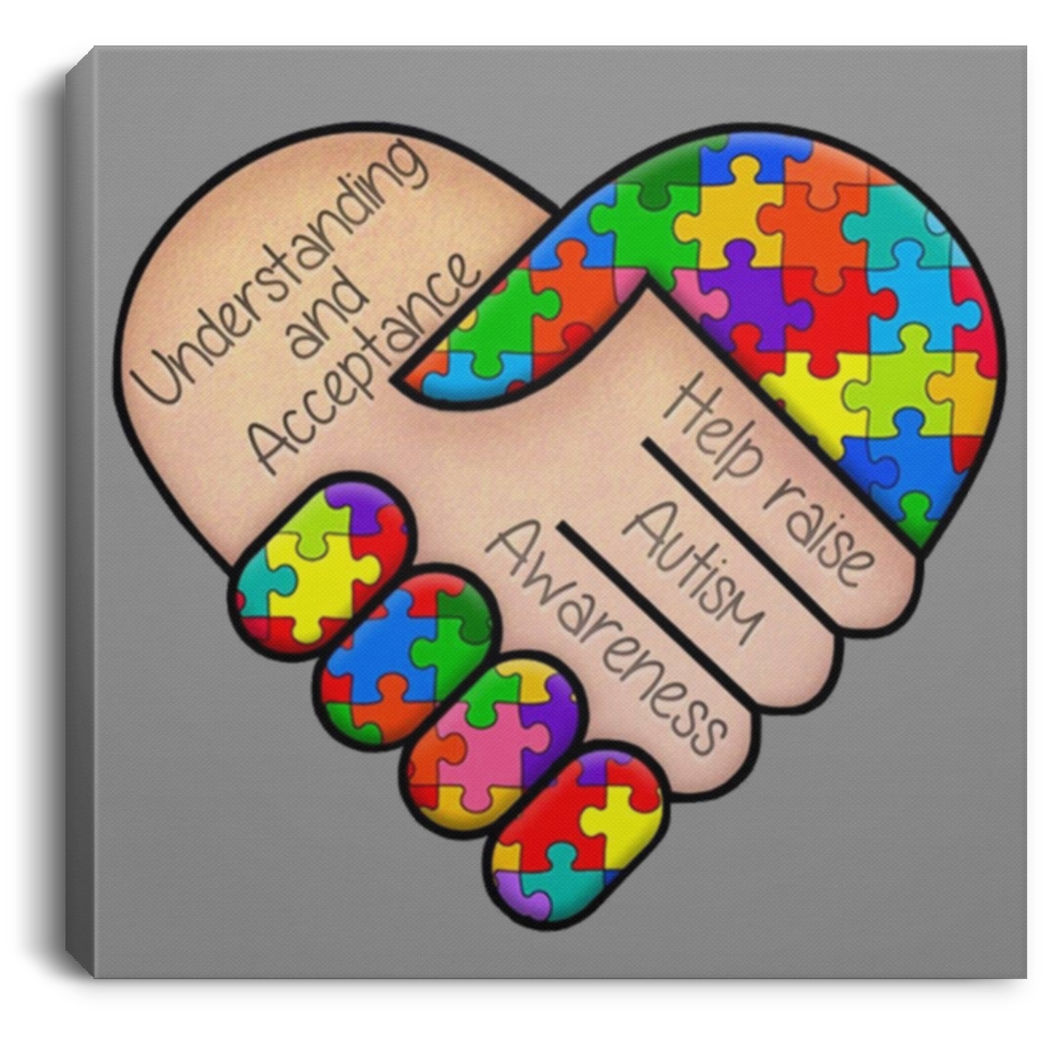 Autism Awareness Square Canvas