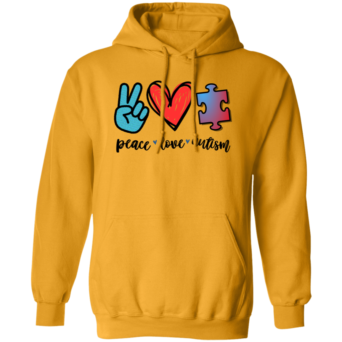 Peace, Love, and Autism Pullover Hoodie