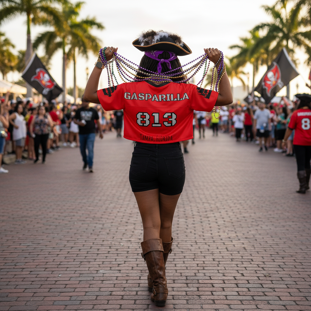 Gasparilla Cropped Woman's Football Jersey