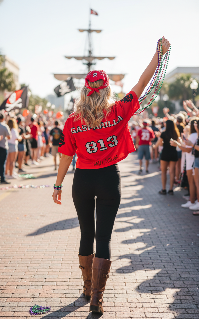Gasparilla Cropped Woman's Football Jersey