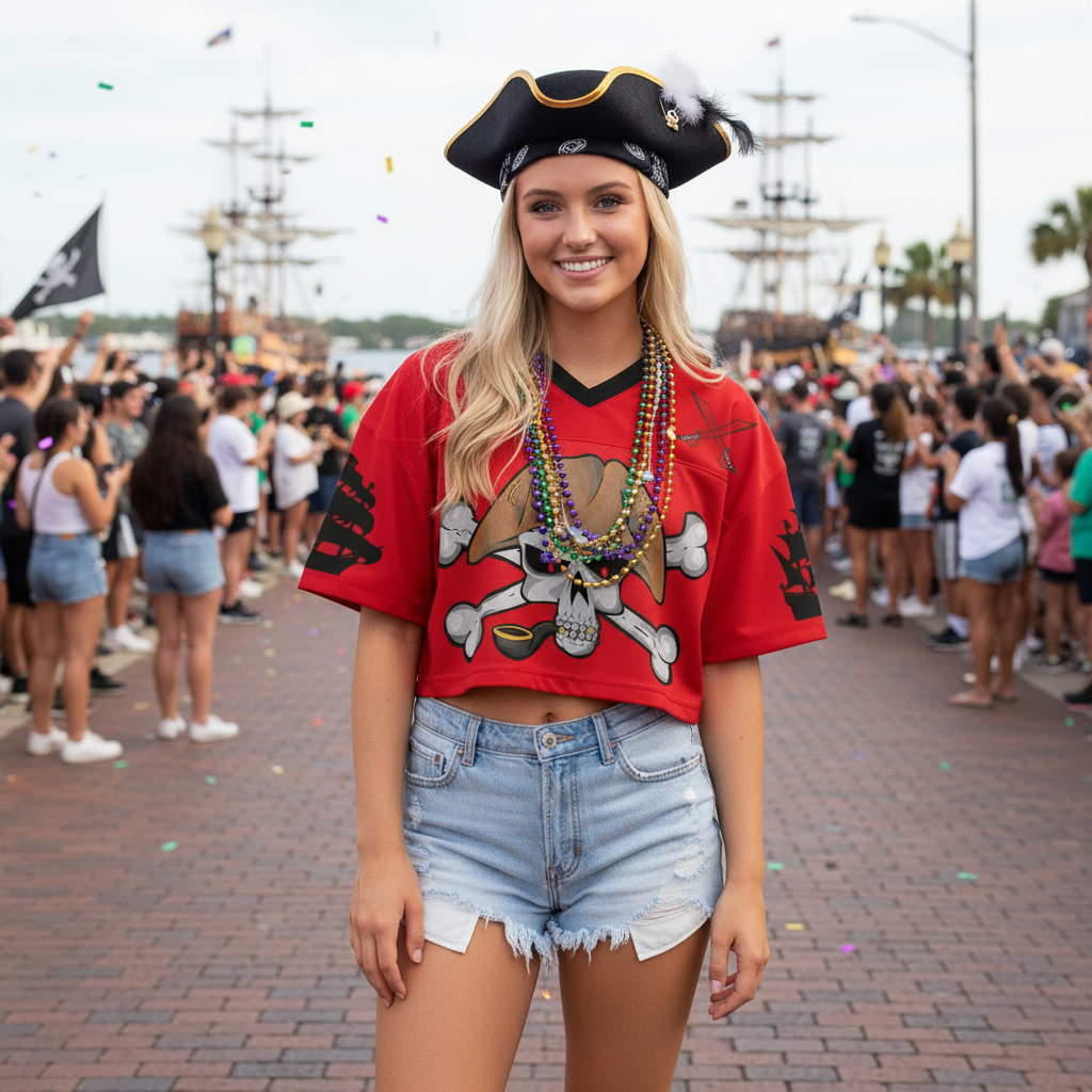 Gasparilla Cropped Woman's Football Jersey