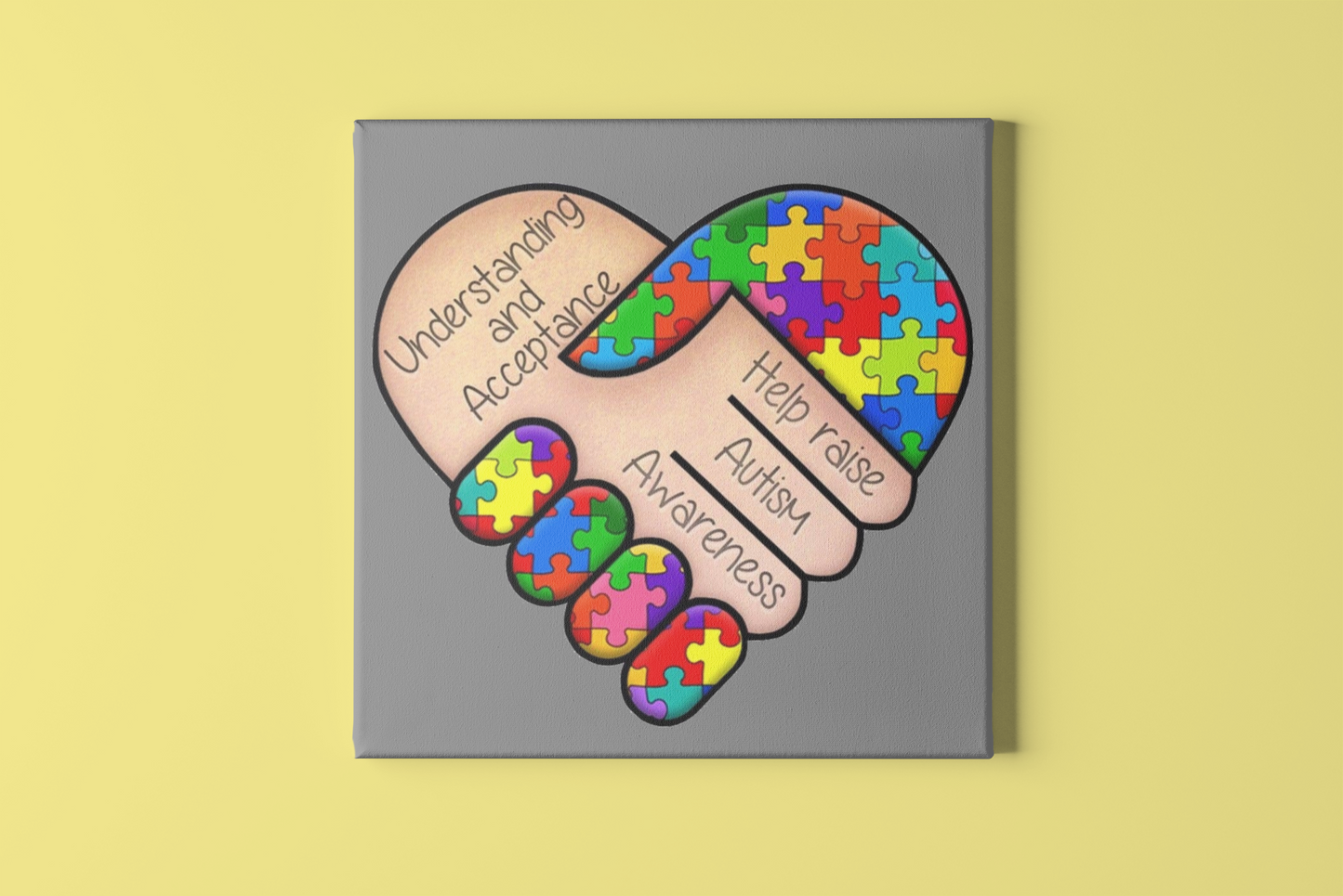 Autism Awareness Square Canvas