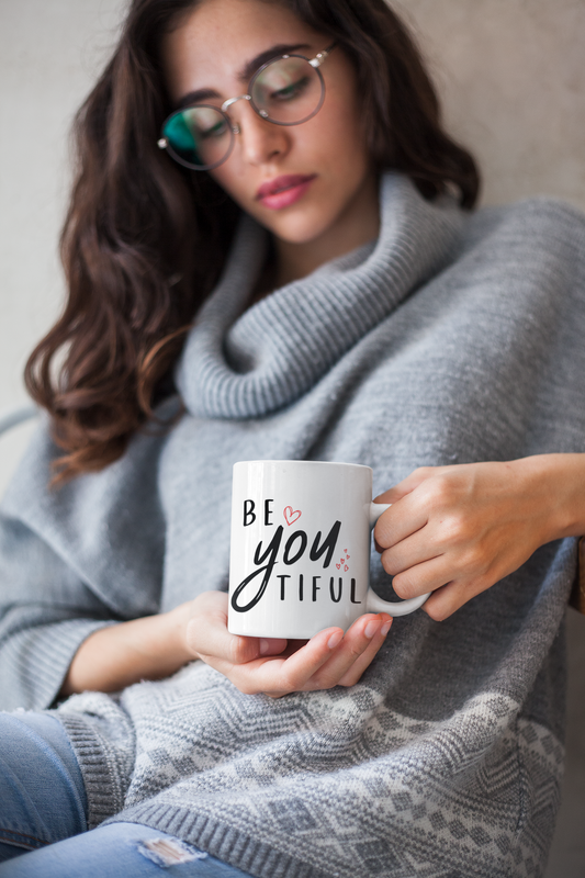 Be-YOU-tiful 15 oz. White Mug