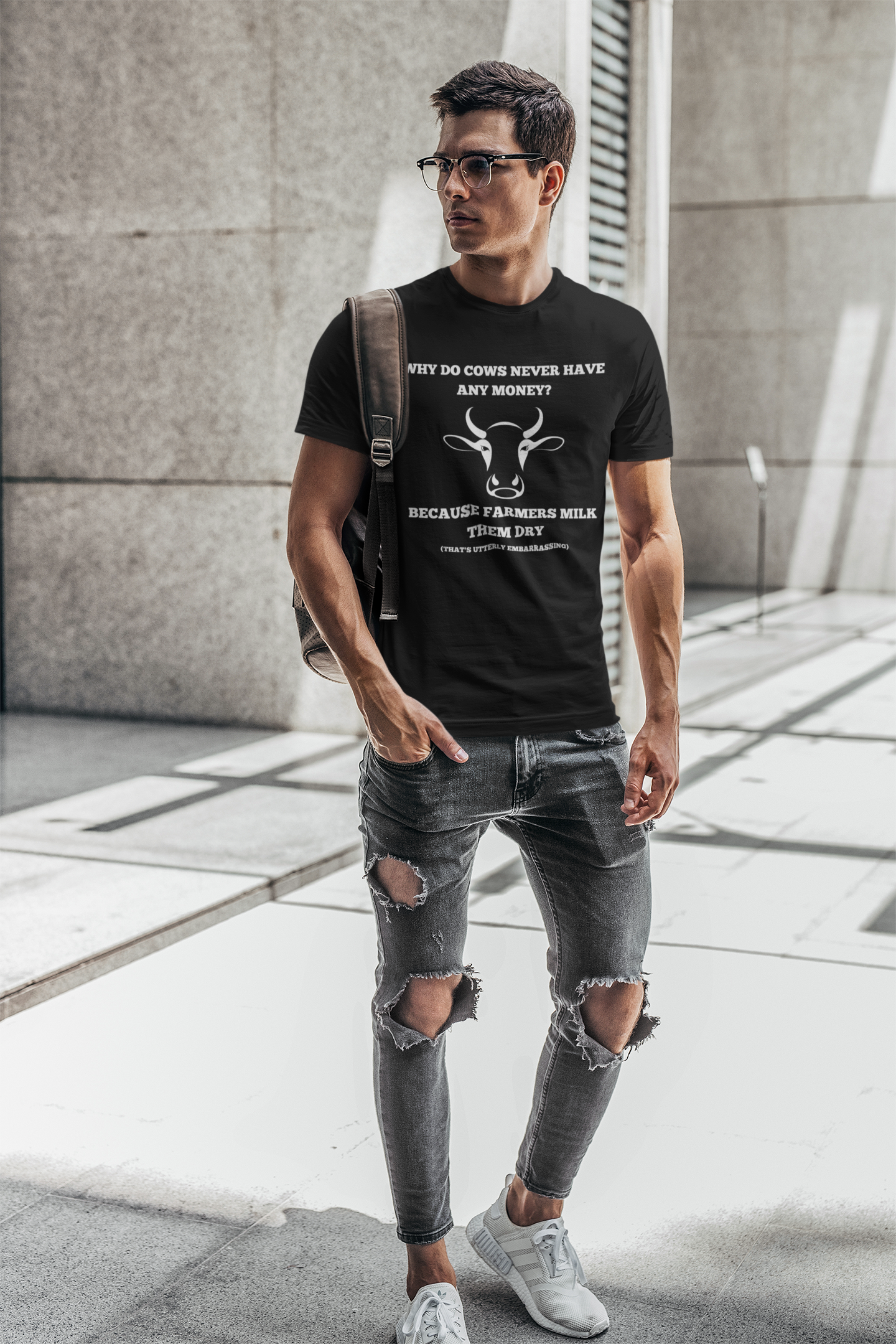 Cows and Money Dad Joke Tee