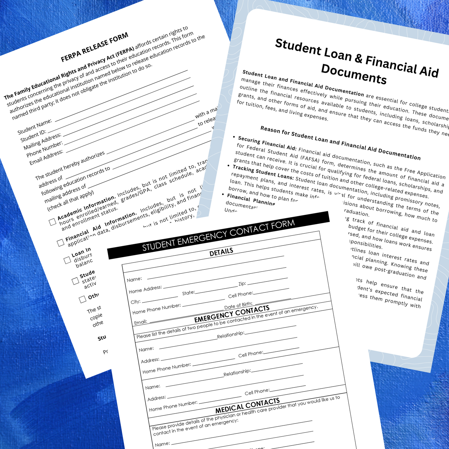 Ready for College: Essential Documents for Parents & Students (Editable)