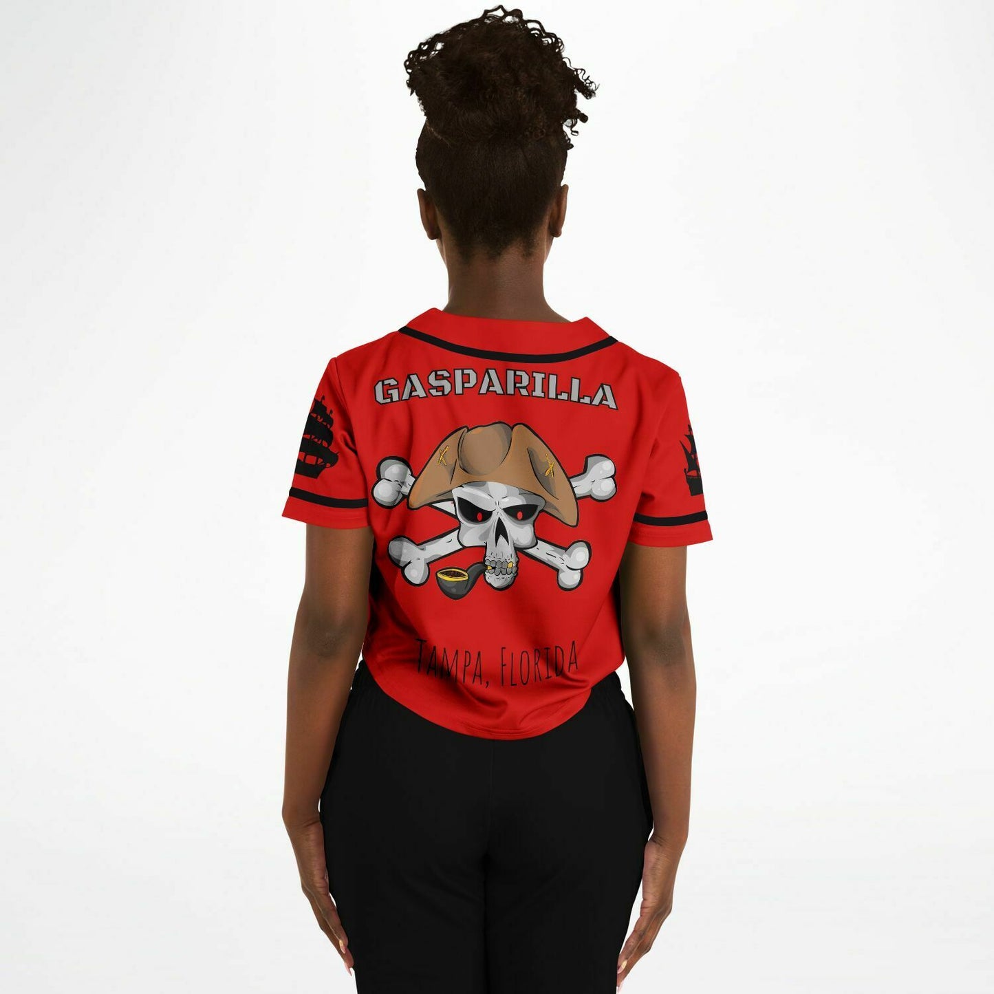 Gasparilla Cropped Woman's  Baseball Jersey