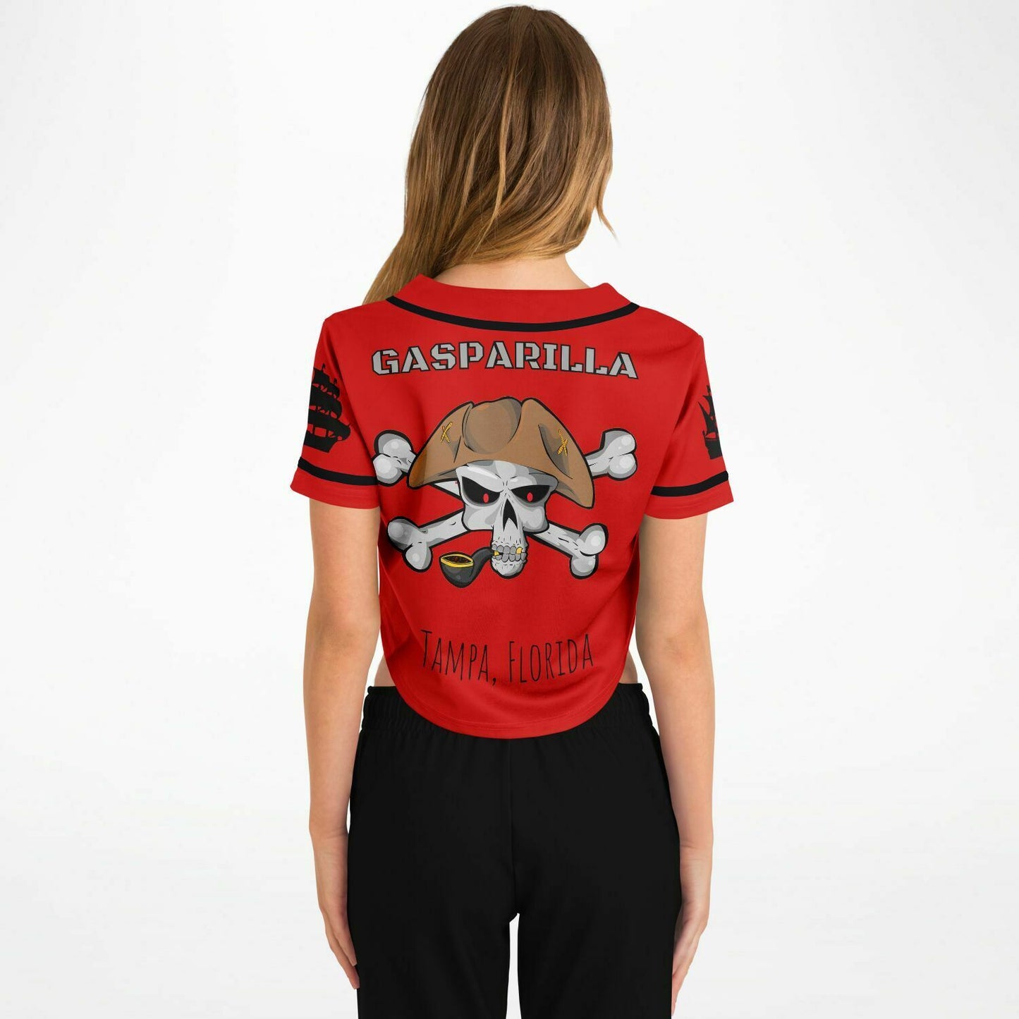 Gasparilla Cropped Woman's  Baseball Jersey