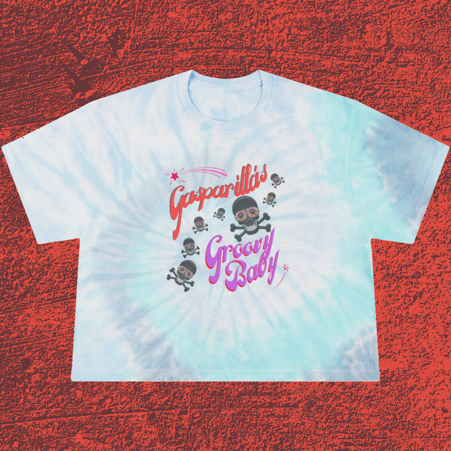 Groovy Gasparilla Women's Tie-Dye Crop Tee