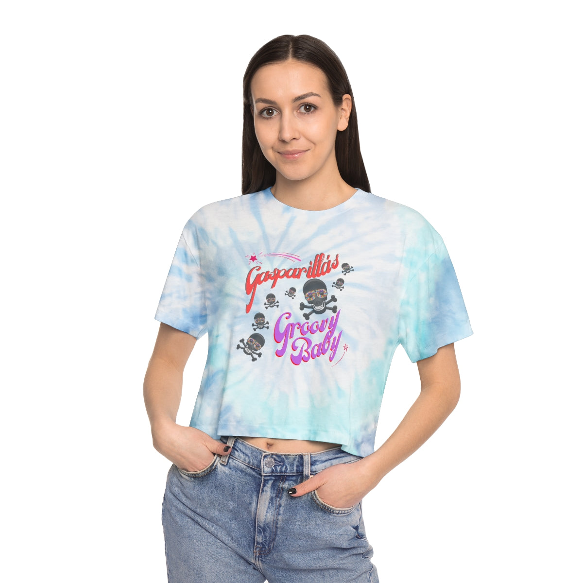 Groovy Gasparilla Women's Tie-Dye Crop Tee