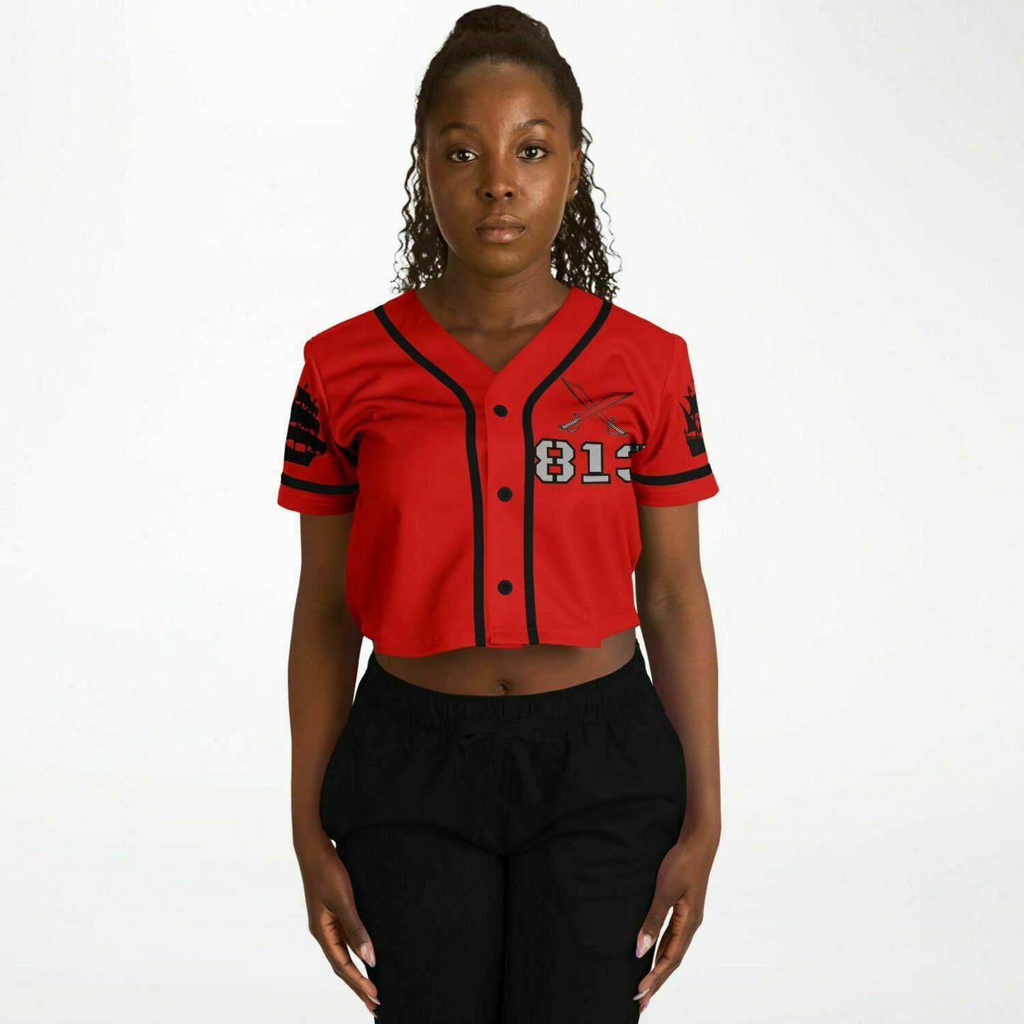 Gasparilla Cropped Woman's  Baseball Jersey