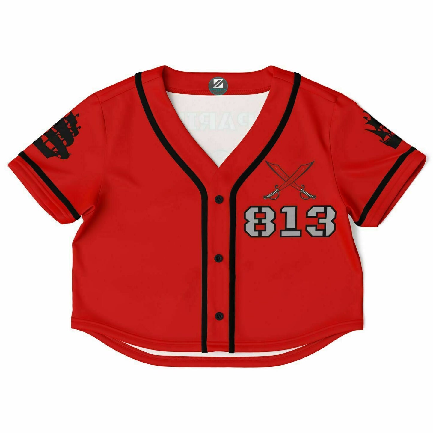 Gasparilla Cropped Woman's  Baseball Jersey