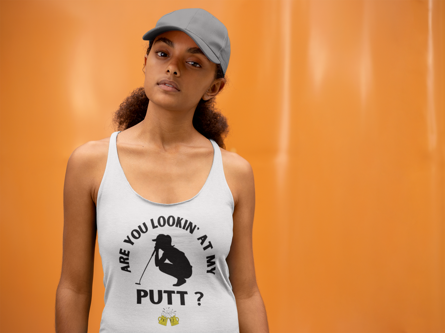 Are you Lookin' At My Putt? - Women's Racerback Tank